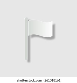  flag  - vector icon with shadow