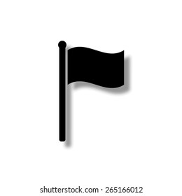  flag  - vector icon with shadow