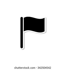 Flag - vector icon with shadow