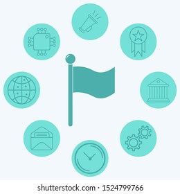 Flag vector icon sign symbol