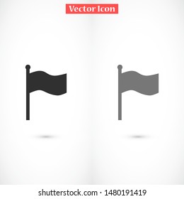 Flag vector icon. Flag for start and finish icon. Flag to mark. Flag for go. 10 eps icon. flat design.