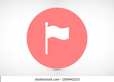 Flag vector icon. Flag for start and finish icon. Flag to mark. Flag for go. 10 eps icon. flat design.
