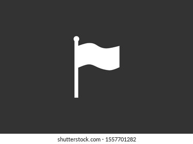 Flag vector icon. Flag for start and finish icon. Flag to mark. Flag for go. 10 eps icon. flat design.