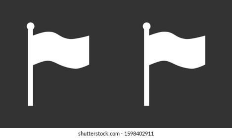 Flag vector icon. Flag for start and finish icon. Flag to mark. Flag for go. 10 eps icon.  