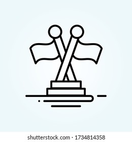 flag vector icon style illustration. Startup and new business symbol EPS 10