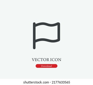 Flag vector icon. Symbol in Line Art Style for Design, Presentation, Website or Mobile Apps Elements, Logo. Flag symbol illustration. Pixel vector graphics - Vector