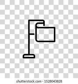 Flag vector icon. Waving banner sign. Check mark symbol.