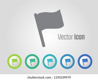 Flag vector icons and different color variations