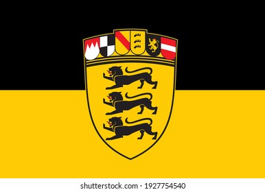 Flag of Baden-Württemberg vector illustration