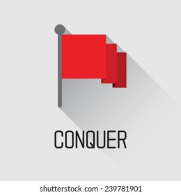 Flag. Vector Illustration. Conquer Concept