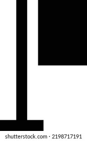 Flagge, Vektorgrafik auf transparentem Hintergrund. Hochwertige Symbole. Glyphen Vektorsymbole für Konzept und Grafikdesign.