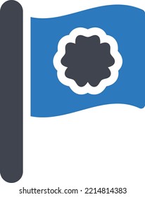flag  Vector illustration on a transparent background. Premium quality symmbols. Glyphs vector icons for concept and graphic design. 
