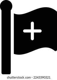 Flagge, Vektorgrafik auf transparentem Hintergrund. Hochwertige Symbole. Glyphen Vektorsymbole für Konzept und Grafikdesign. 
