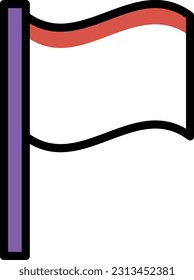 Flagge, Vektorgrafik auf transparentem Hintergrund. Hochwertige Symbole. Zeilenfarbige Vektorsymbole für Konzept und Grafikdesign.