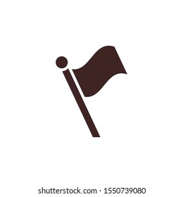 Flag vector illustration. Shipping and Delivery glyph style icon.