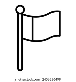 Flag Vector Line Icon Design