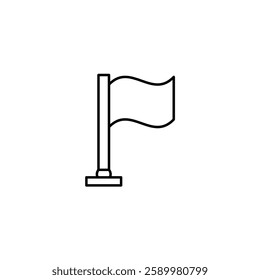 Flag Vector line icon design
