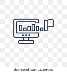 Flag vector outline icon isolated on transparent background, high quality linear Flag transparency concept can be used web and mobile