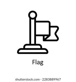 Flag  Vector   outline Icons. Simple stock illustration stock