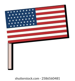 flag vector preparation for president day design