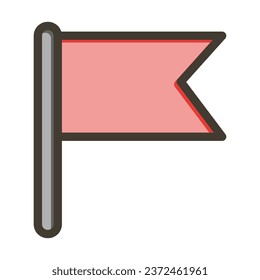 Flag Vector Thick Line Filled Colors Icon For Personal And Commercial Use.
