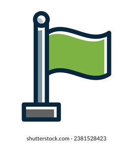 Flag Vector Thick Line Filled Dark Colors Icons For Personal And Commercial Use.
