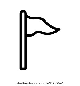 flag vector thin line icon 