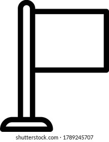flag vector thin line icon 