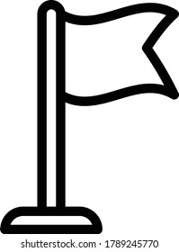 flag vector thin line icon 