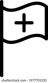 flag vector thin line icon
