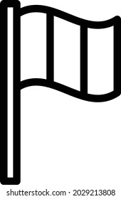 flag vector thin line icon
