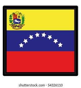 Flag of Venezuela with black frame