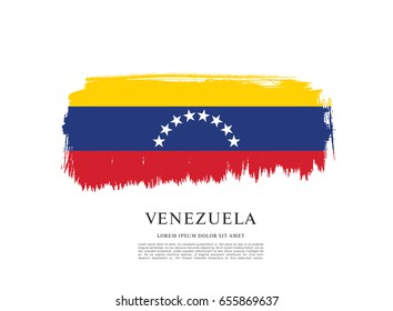 Flag of Venezuela, brush stroke background