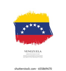 Flag of Venezuela, brush stroke background
