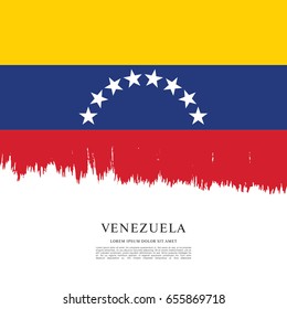 Flag of Venezuela, brush stroke background