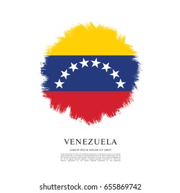 Flag of Venezuela, brush stroke background