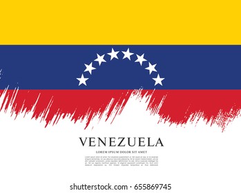 Flag of Venezuela, brush stroke background