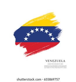 Flag Of Venezuela, Brush Stroke Background
