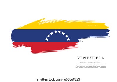 Flag of Venezuela, brush stroke background