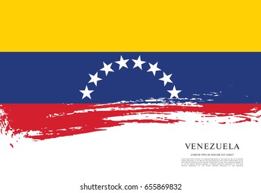 Flag of Venezuela, brush stroke background