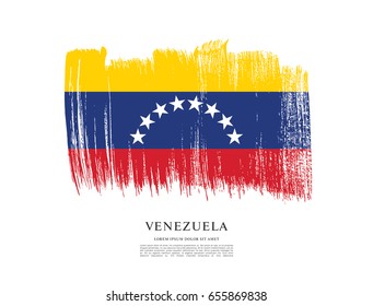 Flag of Venezuela, brush stroke background