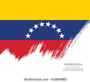 Flag of Venezuela, brush stroke background