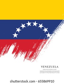 Flag of Venezuela, brush stroke background