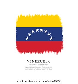 Flag of Venezuela, brush stroke background