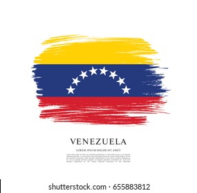 Flag of Venezuela, brush stroke background