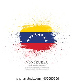 Flag of Venezuela, brush stroke background