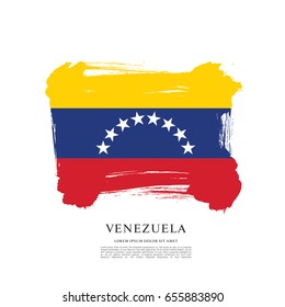 Flag of Venezuela, brush stroke background