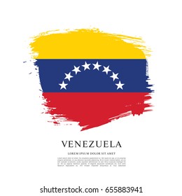 Flag of Venezuela, brush stroke background