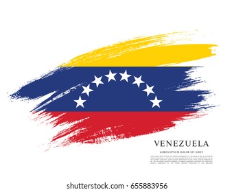 Flag of Venezuela, brush stroke background