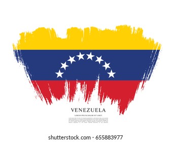 Flag of Venezuela, brush stroke background
